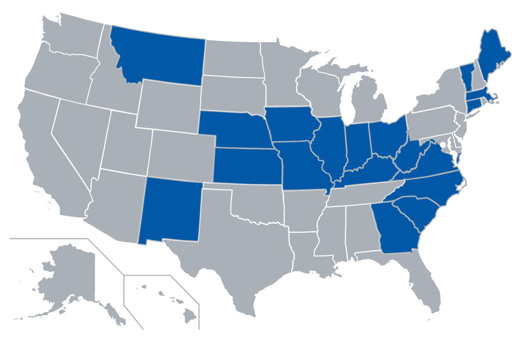 MSN authorized states map