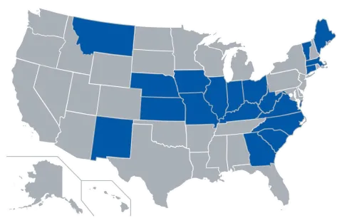 MSN authorized states map